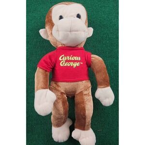 Curious George Plush Monkey Red Shirt Stuffed Animal Toy KellyToy 15 in‎